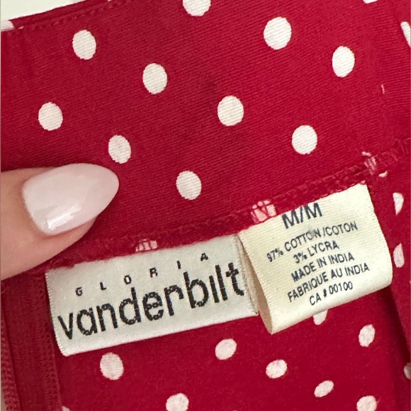 Vintage Gloria Vanderbuilt red polkadot pinup style dress - Picture 6 of 8